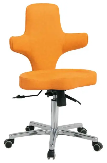 LZ 30 židle lékařská, kříž chrom, ekokůže, mandarinková