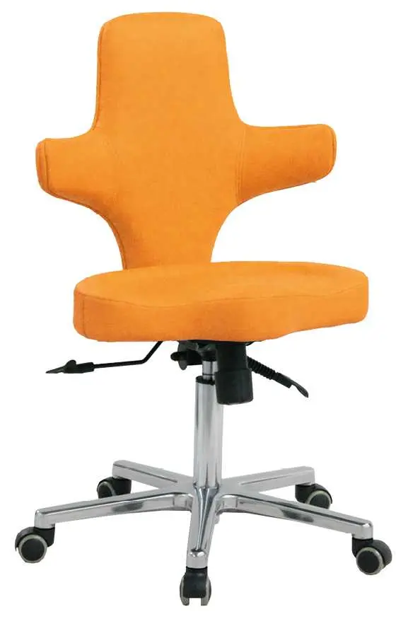 LZ 30 židle lékařská, kříž chrom, ekokůže, mandarinková