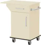 VIZITA 02 D mobilní vozík vizitový, korpus smetanový, čílka smetanová