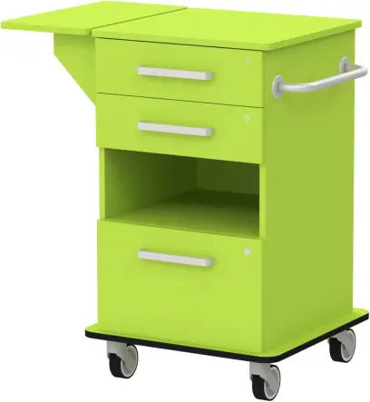 VIZITA 02 N mobilní vozík vizitový, korpus jarní zeleň, čílka jarní zeleň