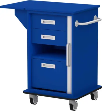 VIZITA 02 R mobilní vozík vizitový, korpus královská modř, čílka královská modř