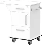 VIZITA 03 D mobilní vozík vizitový, korpus bílý, čílka bílá