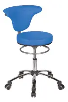 LZ 37 židle lékařská, kříž chrom, ekokůže, modrá