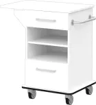 VIZITA 03 N mobilní vozík vizitový, korpus bílý, čílka bílá