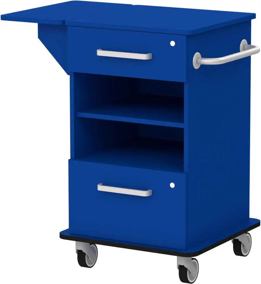 VIZITA 03 N mobilní vozík vizitový, korpus královská modř, čílka královská modř