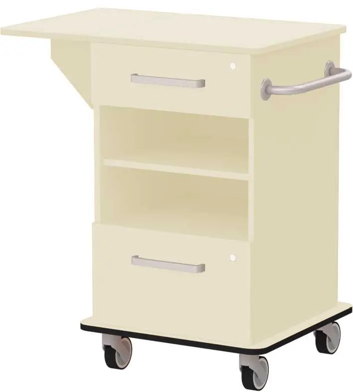 VIZITA 03 N mobilní vozík vizitový, korpus smetanový, čílka smetanová
