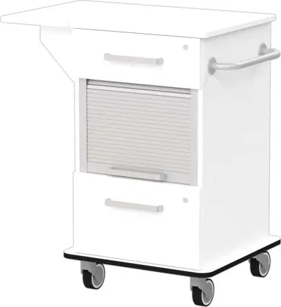 VIZITA 03 R mobilní vozík vizitový, korpus bílý, čílka bílá