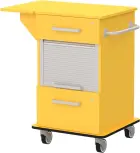 VIZITA 03 R mobilní vozík vizitový, korpus žlutá odio, čílka žlutá odio