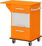 VIZITA 03 R mobilní vozík vizitový, korpus pomeranč, čílka pomeranč
