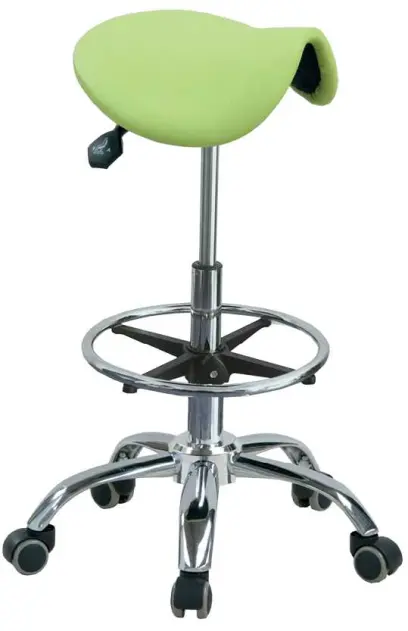 LZ 34 H židle lékařská, kruh pro nohy, kříž chrom, ekokůže, pistáciová