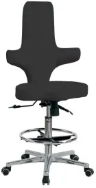 LZ 31 H židle lékařská, kříž chrom, ekokůže, černá