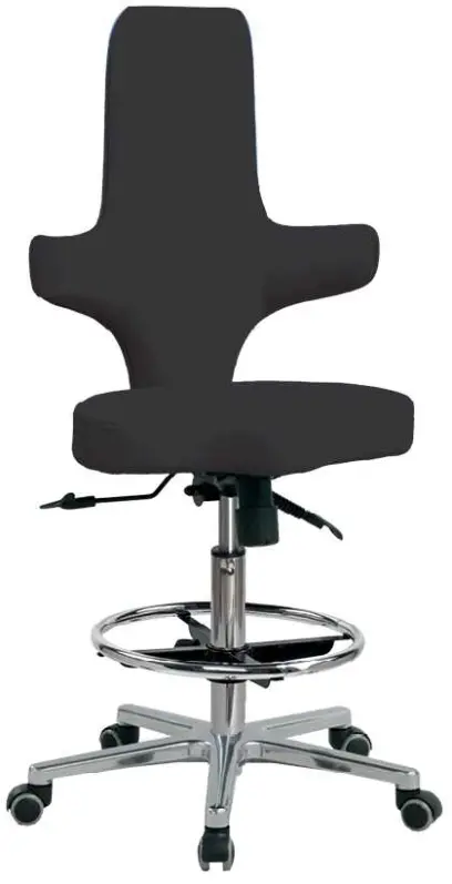 LZ 31 H židle lékařská, kříž chrom, ekokůže, černá