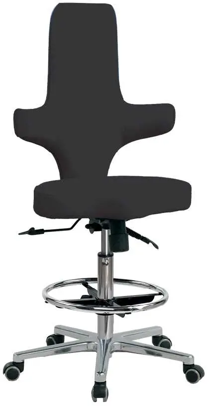 LZ 31 H židle lékařská, kříž chrom, ekokůže, černá