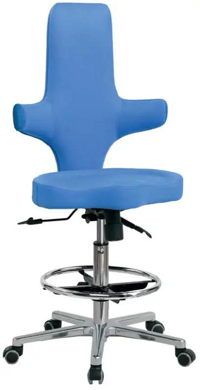 LZ 31 H židle lékařská, kříž chrom, ekokůže, modrá