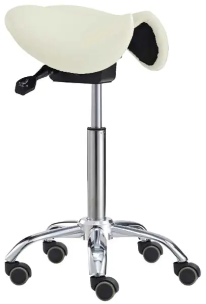 LZ 08  židle lékařská, kříž chrom, ekokůže, smetanová