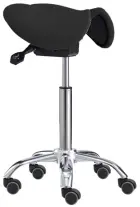 LZ 08  židle lékařská, kříž chrom, ekokůže, černá