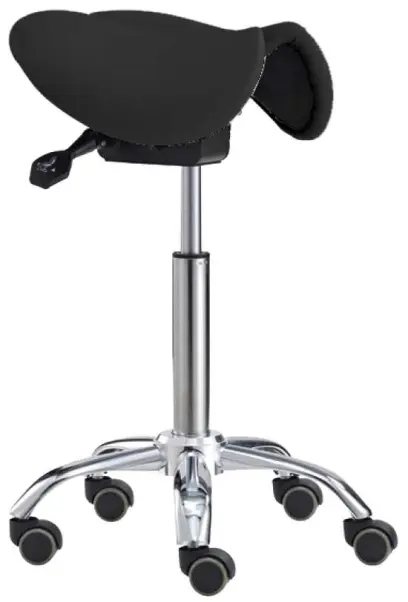 LZ 08  židle lékařská, kříž chrom, ekokůže, černá