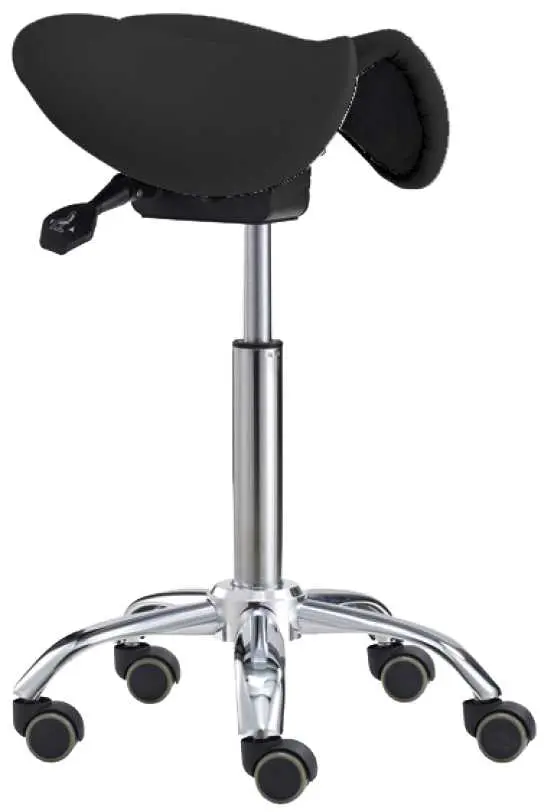 LZ 08  židle lékařská, kříž chrom, ekokůže, černá