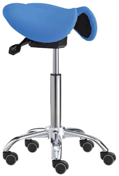 LZ 08  židle lékařská, kříž chrom, ekokůže, modrá