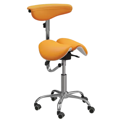 LZ 16 židle lékařská, kříž chrom, ekokůže, mandarinková