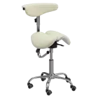 LZ 16 židle lékařská, kříž chrom, ekokůže, smetanová