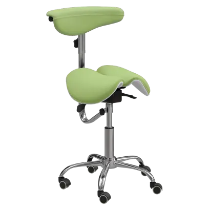 LZ 16 židle lékařská, kříž chrom, ekokůže, pistáciová