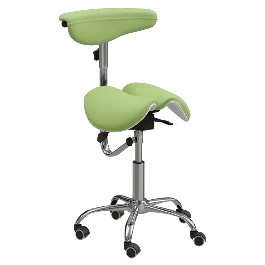 LZ 16 židle lékařská, kříž chrom, ekokůže, pistáciová