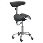 LZ 16 židle lékařská, kříž chrom, ekokůže, černá