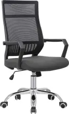 LEOPOLD židle kancelářská, opěrák černá MESH/šedá