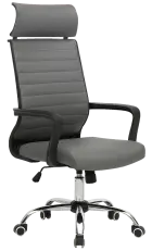 VISTA židle kancelářská, PU šedá