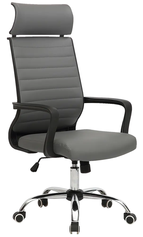 VISTA židle kancelářská, PU šedá