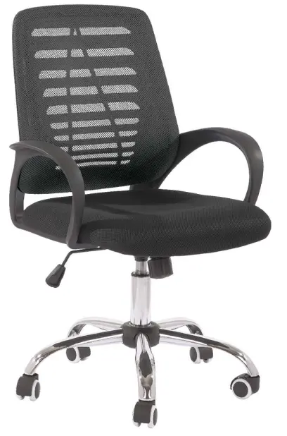 EMILY židle kancelářská, kříž chrom, MESH černá