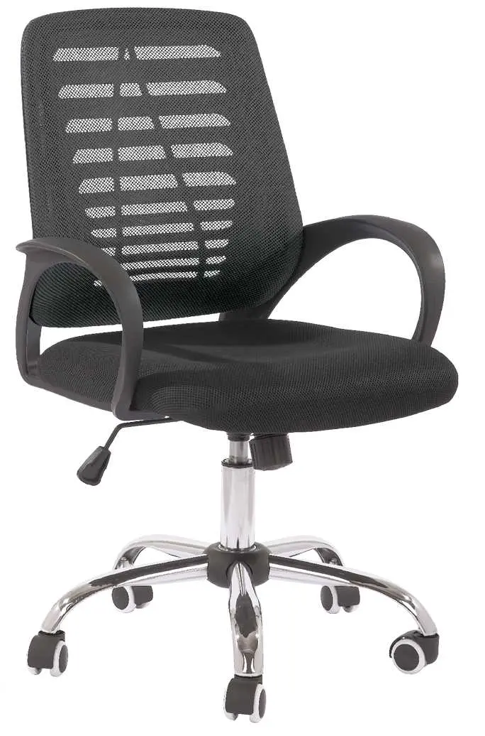 EMILY židle kancelářská, kříž chrom, MESH černá