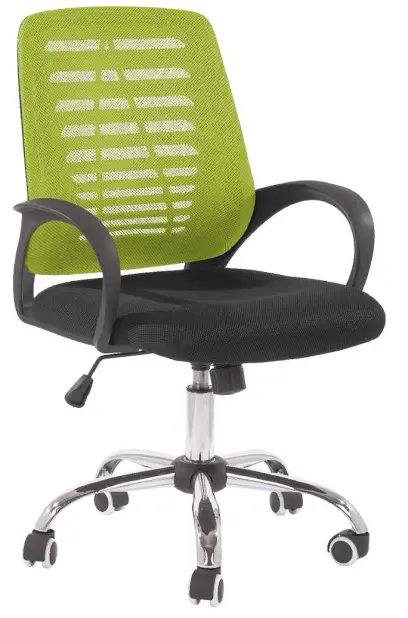 EMILY židle kancelářská, kříž chrom, MESH zelená