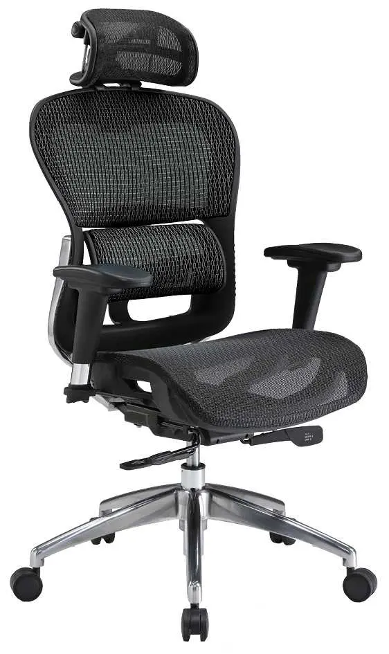 DIAMOND Křeslo kancelářské, MESH celočerná