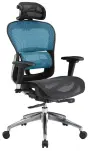 DIAMOND Křeslo kancelářské, MESH modrá/černá