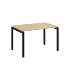 SEK-U - 12 stůl kancelářský, kovová podnož černá, deska 25 mm, široký 1200 mm, bříza irská