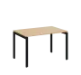 SEK-U - 12 stůl kancelářský, kovová podnož černá, deska 25 mm, široký 1200 mm, bříza irská
