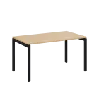 SEK-U - 14 stůl kancelářský, kovová podnož černá, deska 25 mm, široký 1400 mm, bříza irská