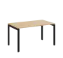 SEK-U - 14 stůl kancelářský, kovová podnož černá, deska 25 mm, široký 1400 mm, bříza irská