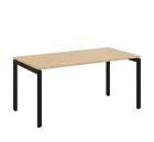 SEK-U - 16 stůl kancelářský, kovová podnož černá, deska 25 mm, široký 1600 mm, bříza irská