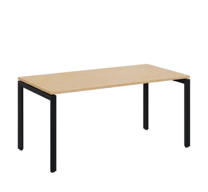 SEK-U - 16 stůl kancelářský, kovová podnož černá, deska 25 mm, široký 1600 mm, bříza irská SEK-U - 16 stůl kancelářský, kovová podnož černá, deska 25 mm, široký 1600 mm, bříza irská