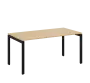 SEK-U - 16 stůl kancelářský, kovová podnož černá, deska 25 mm, široký 1600 mm, bříza irská