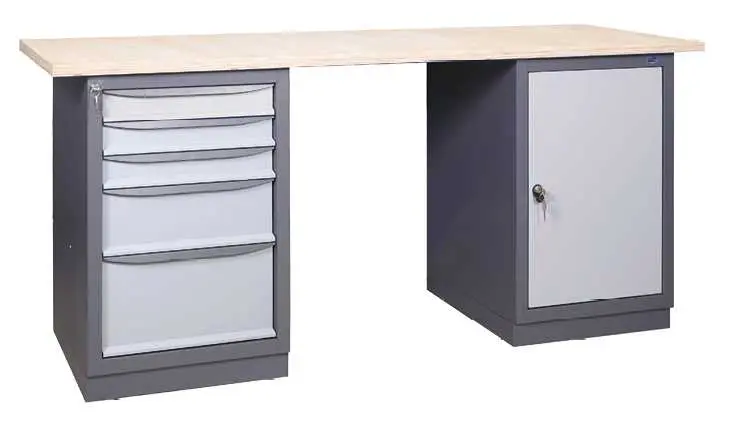 SDU 6 250/80 stůl, skřínka + kontejner, spárovka s. 40 mm