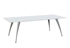KUJ 10-24 stůl jednací, chromová podnož, bílá