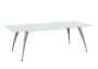 KUJ 10-24 stůl jednací, chromová podnož, bílá
