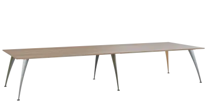 KUJ 14-40 stůl jednací, chromová podnož, dub bardolino