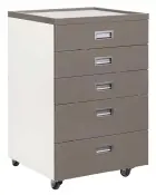 DENTAL 1 vozík asistenční, korpus bílá, čílka tmavě šedá