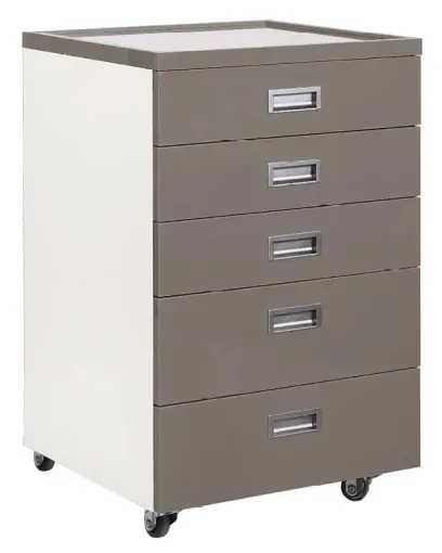 DENTAL 1 vozík asistenční, korpus bílá, čílka tmavě šedá