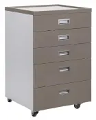 DENTAL 1 vozík asistenční, korpus šedá, čílka tmavě šedá